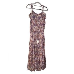 Mahli the Label purple & pink floral print maxi dress